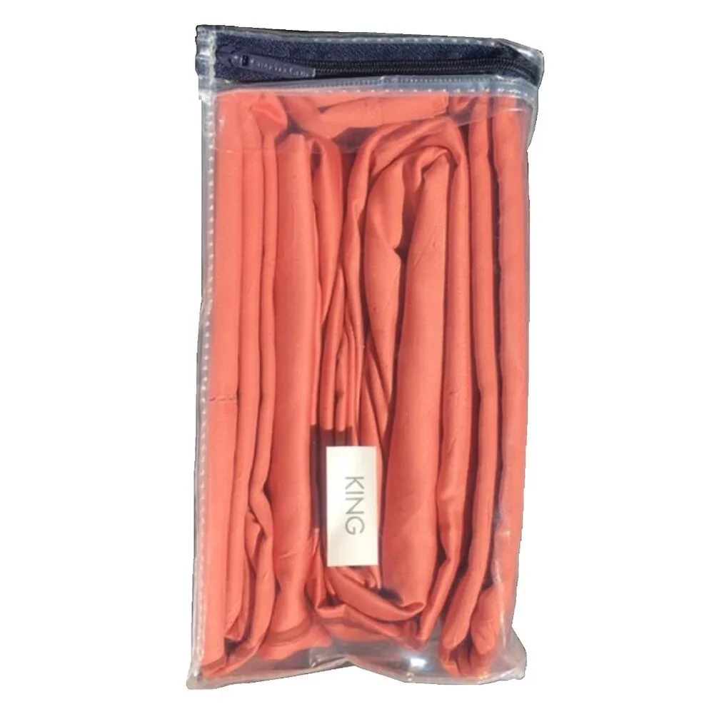 new SOFT POPPY color Charter Club Damask Solid 550 TC 100% Cotton KING Sheet Set